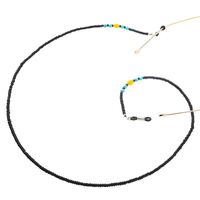 Black plastic non-slip bead chain, for glasses and masks GL150