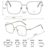 Metal frame with Blue Ray Cut protection lenses MAMO H5616