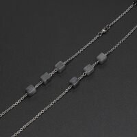 Металлическая нескользящая цепочка, с натуральным камнем, для очков и масок GL619