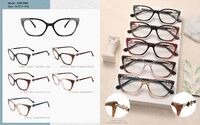 Combined plastic acetate + metal frame for women, with spring hinges Big City MS8388B