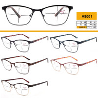Ready-made metal frame glasses Vizzini V8001, diopters from -4.00 to +4.00 (stap 0.25 +and-)