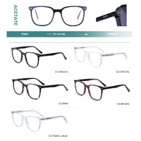 Acetate plastic frames for glasses with spring hinges Big City F3001