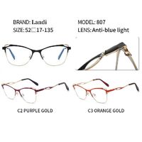 Protective anti-reflective coating metal glasses Landi LD807