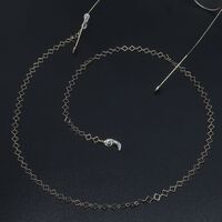 Металлическая нескользящая цепочка золотого цвета, из меди в форме квадратов, для очков и масок GL524