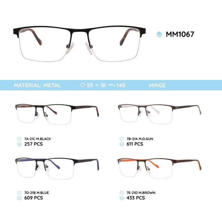 Оправа для очков металлическая мужская MM1067