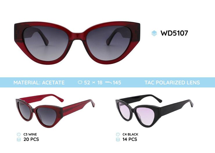 Plastic acetate frames polarized sunglasses WD5107