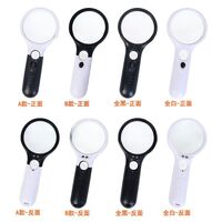 Magnifier with universal backlight and compass, magnifying glass with handle 6902AB-XX, diameter 75 mm, magnification: 3Х, 45Х