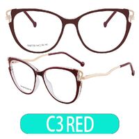 Combined frame (metal + TR90) or glasses with blue light protection, with spring hinges FA87055