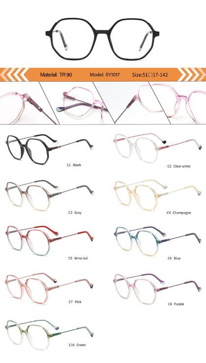 Plastic TR90 frame for women with spring hinges SY1017-DA