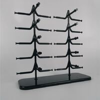 Tabletop plastic glasses stand for 10 slots Y1010