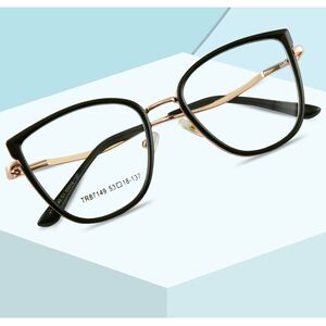 Combined frame (metal + TR90) or glasses with blue light protection, with spring hinges FA7149
