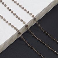 Металлическая нескользящая цепочка, с серыми кристаллами, для очков и масок GL722