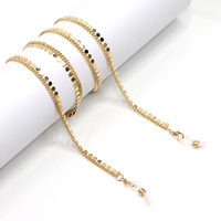 Металлическая цепочка золотистого цвета с дисками для очков GL1112