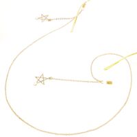 Metal non-slip chain, with pendant five-star and pearl, for glasses and masks GL240