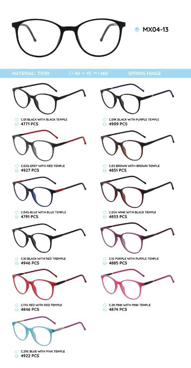TR-90 plastic frames for glasses MX04-13