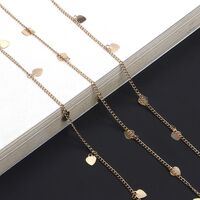 Металлическая нескользящая цепочка золотого цвета для очков и масок 8 видов GL1136111