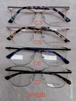 Metal frame for glasses with spring hinges 9762B