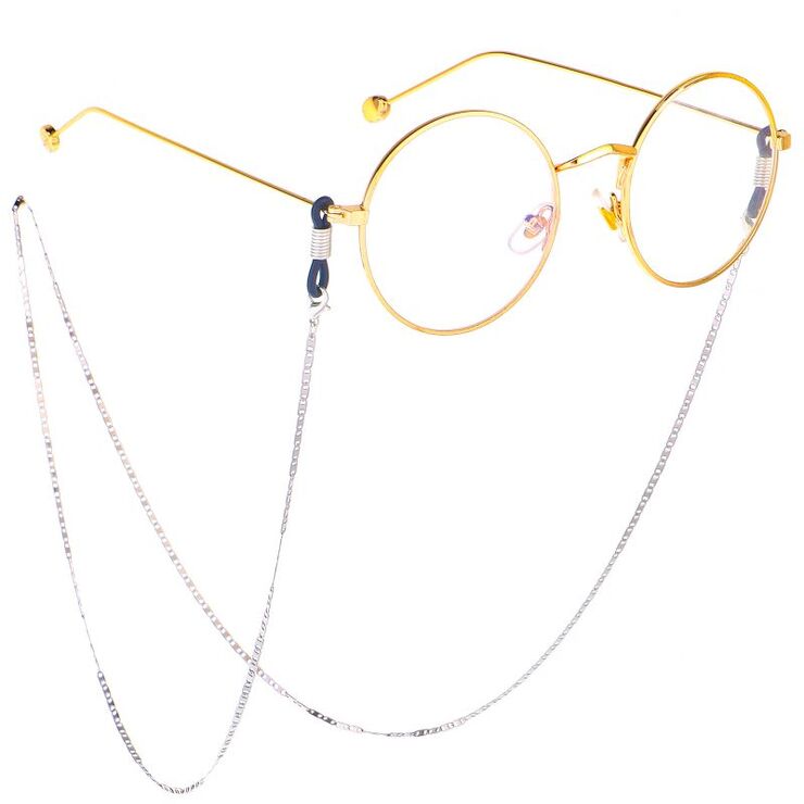 Металлическая нескользящая цепочка серебряного цвета, для очков и масок GS018