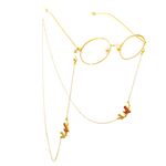 Металлическая нескользящая цепочка золотого цвета, с русалкой, для очков и масок GL567