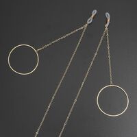 Металлическая нескользящая цепочка, с подвеской в виде круга, для очков и масок GL374