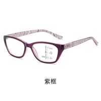 Plastic glasses for reading, with Blue ray cut protection, multifocal, diopters from +1.00 to +4.00, RMC=62-64, KY8511-2多焦点