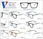 Plastic acetate frame with spring hinges D5004-DA