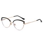 Combined frame (metal + TR90) or glasses with blue light protection, with spring hinges FA87279