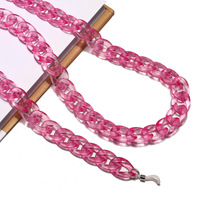 Полупрозрачная акриловая цепочка для очков, разные цвета GB074