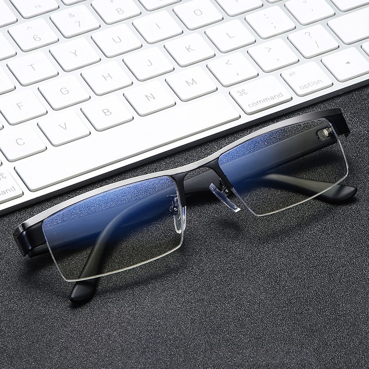 Folding metal eyeglasses with Blue Cut lenses XK-03