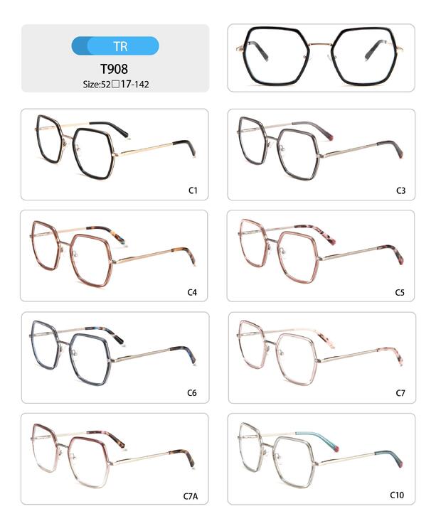 Оправа пластиковая из TR90 женская с флексом T908-DA