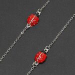 Металлическая нескользящая цепочка серебряного цвета, с божьей коровкой, для очков и масок GL231