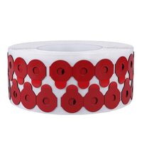 Липкий сегмент (липучки, слиперы, противоскользящие накладки для блокировки) для линз, красный, полиэтилен, 1000 шт