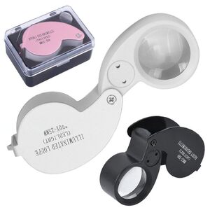 Folding magnifier with universal backlight 21011-XX, diameter: 25 mm, magnification: 40X