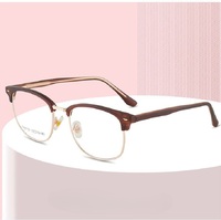 Combined frame (metal + TR90) or glasses with blue light protection, with spring hinges FA87127