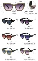 PC plastic sunglasses with metal hinge 5177W