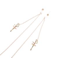 Металлическая нескользящая цепочка золотого цвета, с подвеской танцоры, для очков и масок GL822