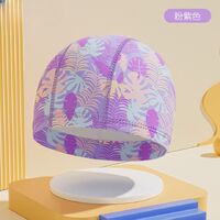 Textile waterproof swimming cap for kids 儿童花色布帽-YU