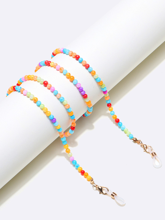 Металлическая цепочка для очков с бусинами GL1109