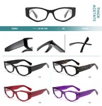 Plastic frames for glasses, thick acetate Big City H2861