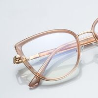 Metal + TR90 plastic Blue Blocker glasses frame for women with UV and blue light protection lenses More FCS3151