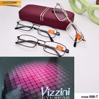 Eyeglasses in a metal frame with case tube Vizzini 898 premium quality class