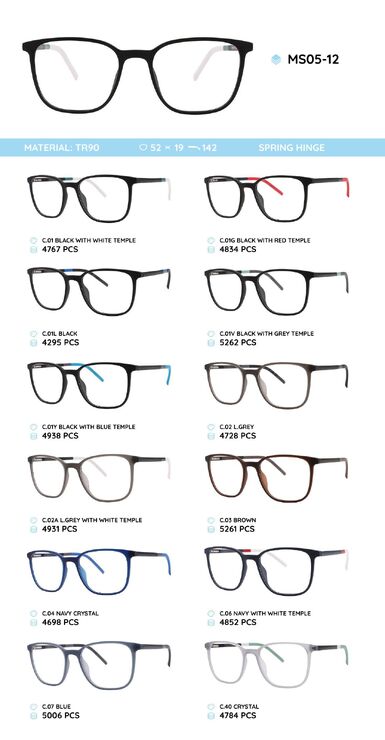 TR-90 plastic frames for glasses MS05-12