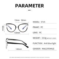 Plastic frame with anti-blue light protection lenses, with spring hinges Elit 5715-EL