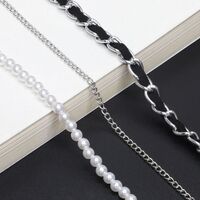 Metal non-slip chain multi-layer, with pearl, for glasses and masks GL501
