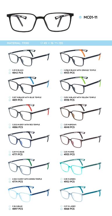 TR-90 plastic frames for glasses MC01-11