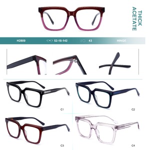 Plastic frames for glasses, thick acetate Big City H2809