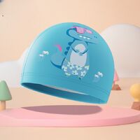 Polyvinylchloride waterproof swimming cap for kids 儿童PU帽-YU