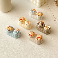 Mini soft contact lens kit retractable W-CT19蝴蝶结花熊