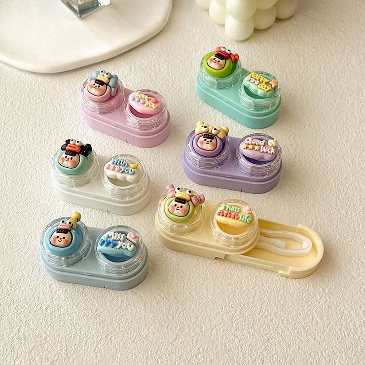 Mini soft contact lens kit retractable W-CT47英文娃脸