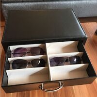 Desktop office box - display case for frames and glasses, flannel lining, for 24 slots JS-C207